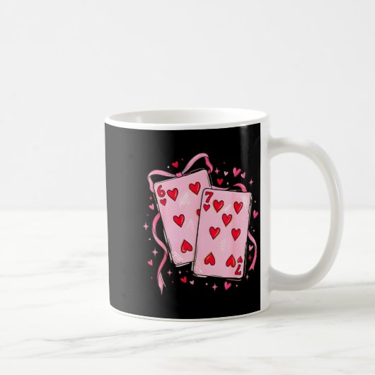 Valentine 6 7 Valentines Day Matching Couple Heart コーヒーマグカップ (右)