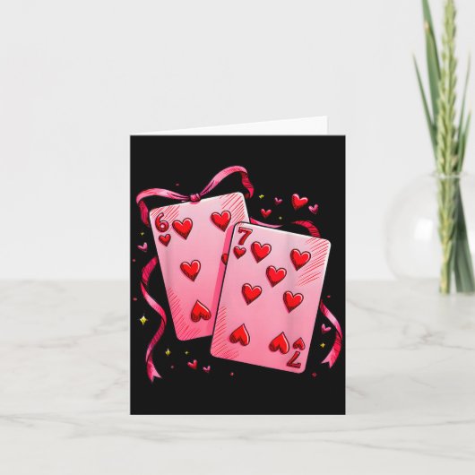 Valentine 6 7 Valentine's Day Matching Playing Car カード (正面)