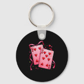 Valentine 6 7 Valentine's Day Matching Playing Car キーホルダー (正面)