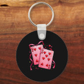 Valentine 6 7 Valentine's Day Matching Playing Car キーホルダー (正面)