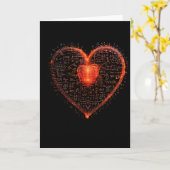 Valentine Algebra, Math, Physics, Chemistry Heart  カード (黄色い花)