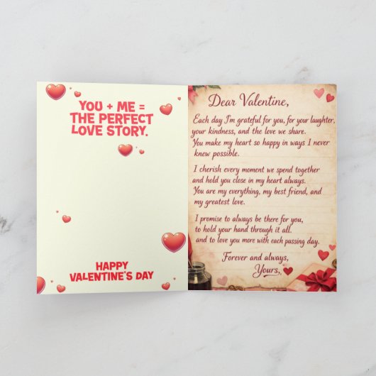 VALENTINE AND MARRIAGE CARD ノートカード (内部)