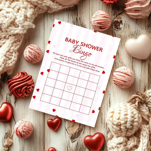 Valentine Baby Baby shower bingo baby shower game  (クリエイターアップロード済み)