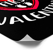 Valentine Baby Bump Shirt First Valentine Pregnanc ポスター (角)