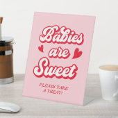 Valentine Baby Shower Babies is Sweet Favor 台座サイン (インサイチュ)