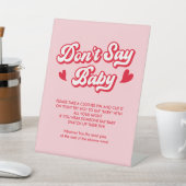 Valentine Baby Shower Don't Say Baby Game 台座サイン (インサイチュ)