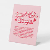 Valentine Baby Shower  Late Night Diapers Game 台座サイン (正面)