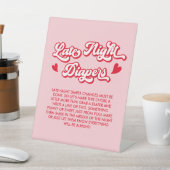 Valentine Baby Shower  Late Night Diapers Game 台座サイン (インサイチュ)