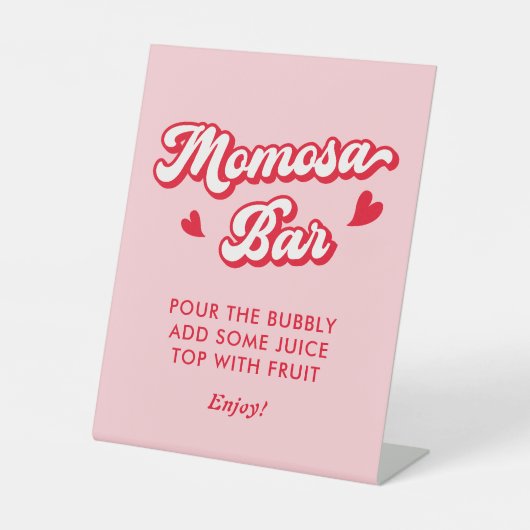 Valentine Baby Shower Momosa Bar 台座サイン (正面)