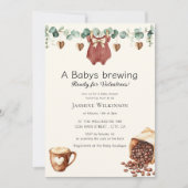 Valentine "Babys Brewing" Coffee Themed Invite 招待状 (正面)