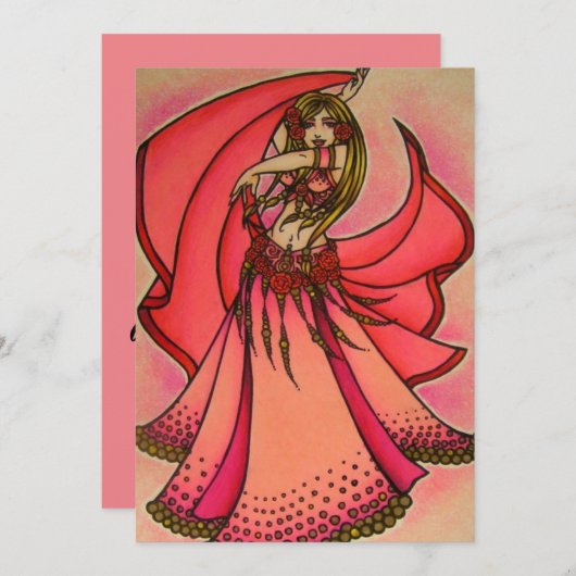 Valentine Belly Dancer 招待状 (正面/裏面)