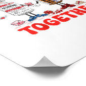 Valentine Better Together Nurse Pink Bow Modern De ポスター (角)