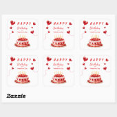 Valentine Birthday Cake スクエアシール (シート)