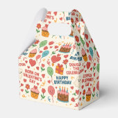 Valentine Birthday Kawaii Doodle Celebration フェイバーボックス (正面サイド)