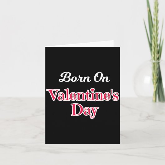 Valentine Birthday Shirt Born On February 14 Women カード (正面)
