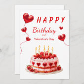 Valentine Birthday Wishes for Sweethearts シーズンカード (正面/裏面)