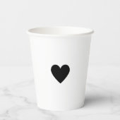 Valentine Black Heart 紙コップ (裏面)