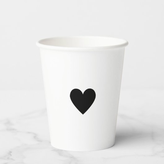 Valentine Black Heart 紙コップ (裏面)