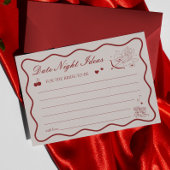 Valentine Bridal Shower Date Night Ideas Card 招待状