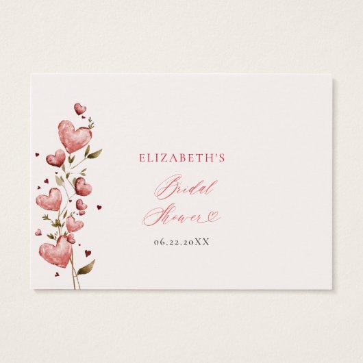 Valentine Bridal Shower How Many Kisses Game (裏面)