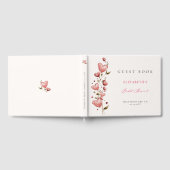 Valentine Bridal Shower Whimsical Hearts Botanical ゲストブック (全面)