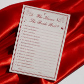 Valentine Bridal Shower Who Knows Bride Best Card 招待状