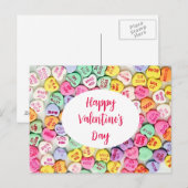 Valentine Candy Hearts Love Quotes ポストカード (正面/裏面)