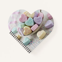 Valentine Candy SweetHearts adorable Heart shaped ノートブック