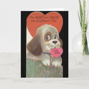 Valentine Cardヴィンテージの叔母さんおよび叔父さん シーズンカード