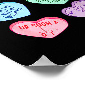 Valentine Cardiologist Hearts Candy Ekg Tech Telem ポスター (角)