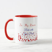 Valentine Celebration Racer Design Cute Mug マグカップ (左)