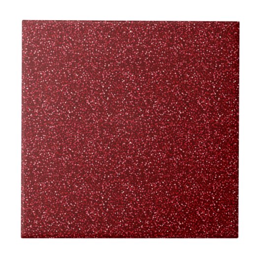 Valentine Classic Trendy Red Glitter タイル (正面)