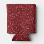 Valentine Classic Trendy Red Glitter 缶クーラー (裏面)