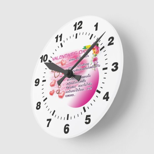 Valentine-Clock-Thai-1-12 ラウンド壁時計 (傾斜)