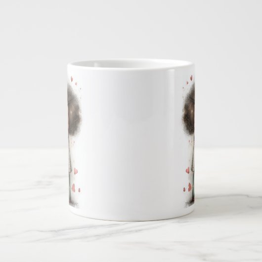 Valentine Coffee Mug – First Kiss Sweet Romance ジャンボコーヒーマグカップ (正面)