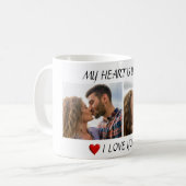 Valentine Coffee Mug I Love You with Couple Photos コーヒーマグカップ (正面左)