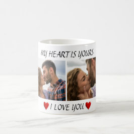 Valentine Coffee Mug I Love You with Couple Photos コーヒーマグカップ