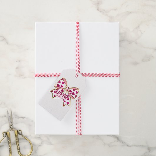 Valentine Coquette Christian  ギフトタグ (より糸付き)