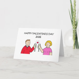 Valentine Couple Cartoon Card カード