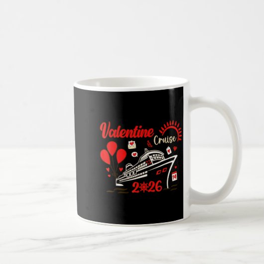 Valentine Cruise 2026 Funny For Couples Matching H コーヒーマグカップ (右)