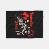 Valentine Cruise 2026 Funny For Couples Matching H フリースブランケット (正面(横))