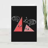 Valentine Cute Triangle Math Joke Mathematician Ma カード (正面)