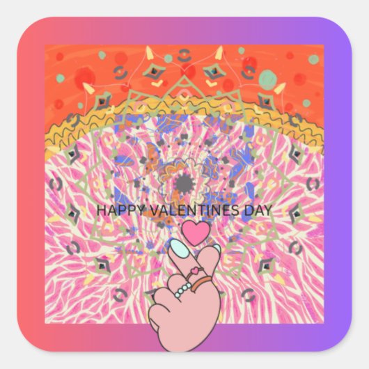 VALENTINE DAY スクエアシール (正面)
