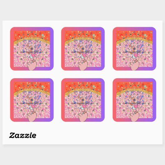 VALENTINE DAY スクエアシール (シート)