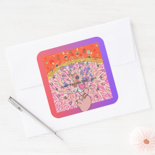 VALENTINE DAY スクエアシール (封筒)