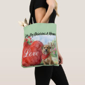 Valentine Day Adopted Dog Tote Bag トートバッグ (クローズアップ)