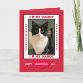 Valentine Day from Cat to Daddy Your Photo シーズンカード (正面)