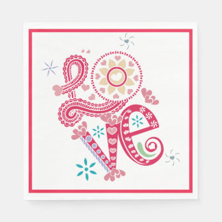 Valentine Day LOVE スタンダードランチョンナプキン