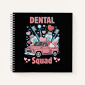 Valentine Dental Squad Cute Tooth Team ノートブック (正面)