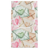 Valentine Envelope and Hearts スモールペーパーバッグ (裏面)
